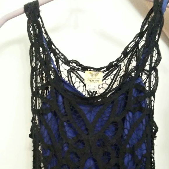 Free people black lace dress swim cover up xs - Picture 4 of 4